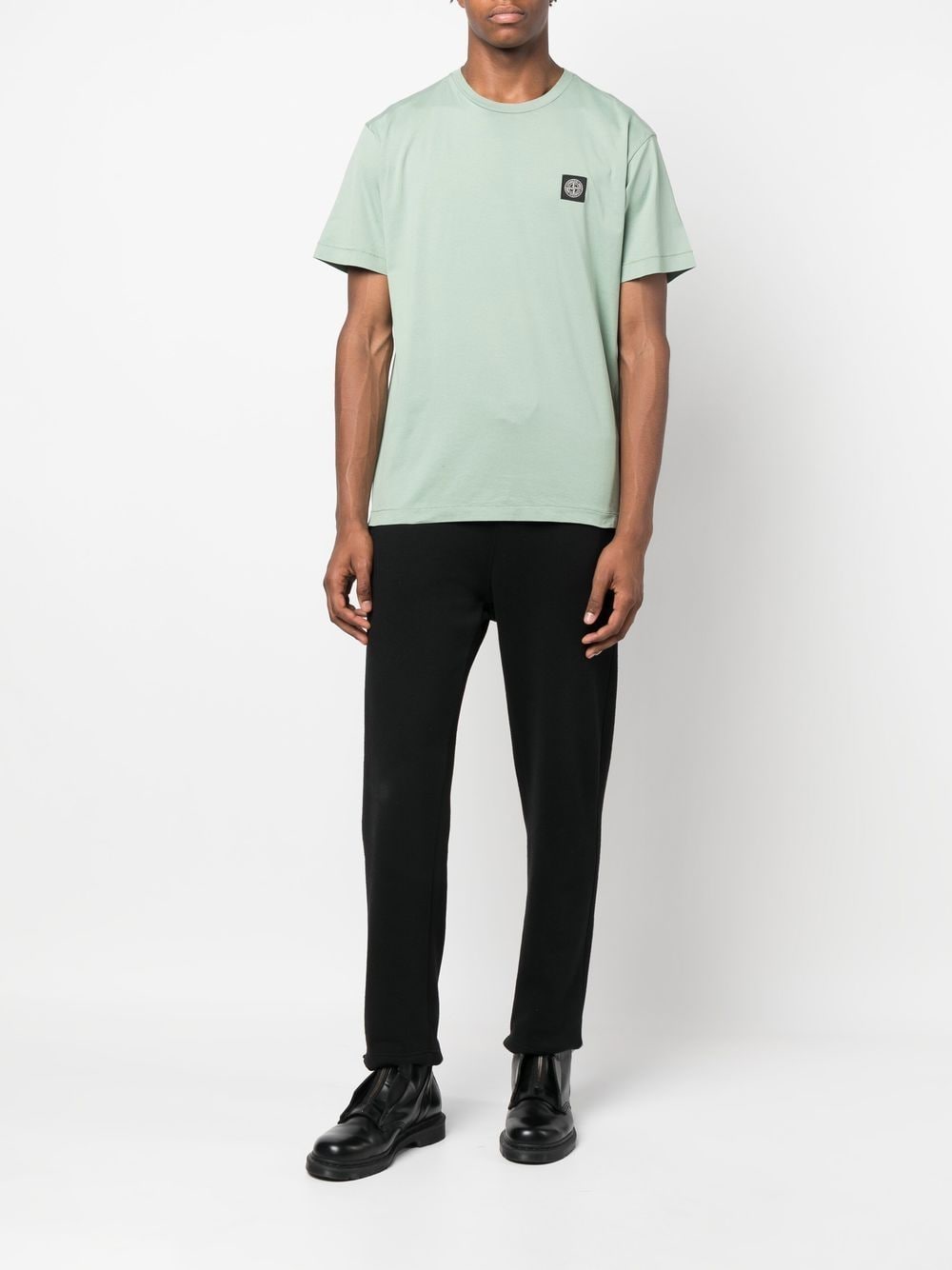 Stone Island T-shirt Acqua en coton à motif compass - Lothaire boutiques