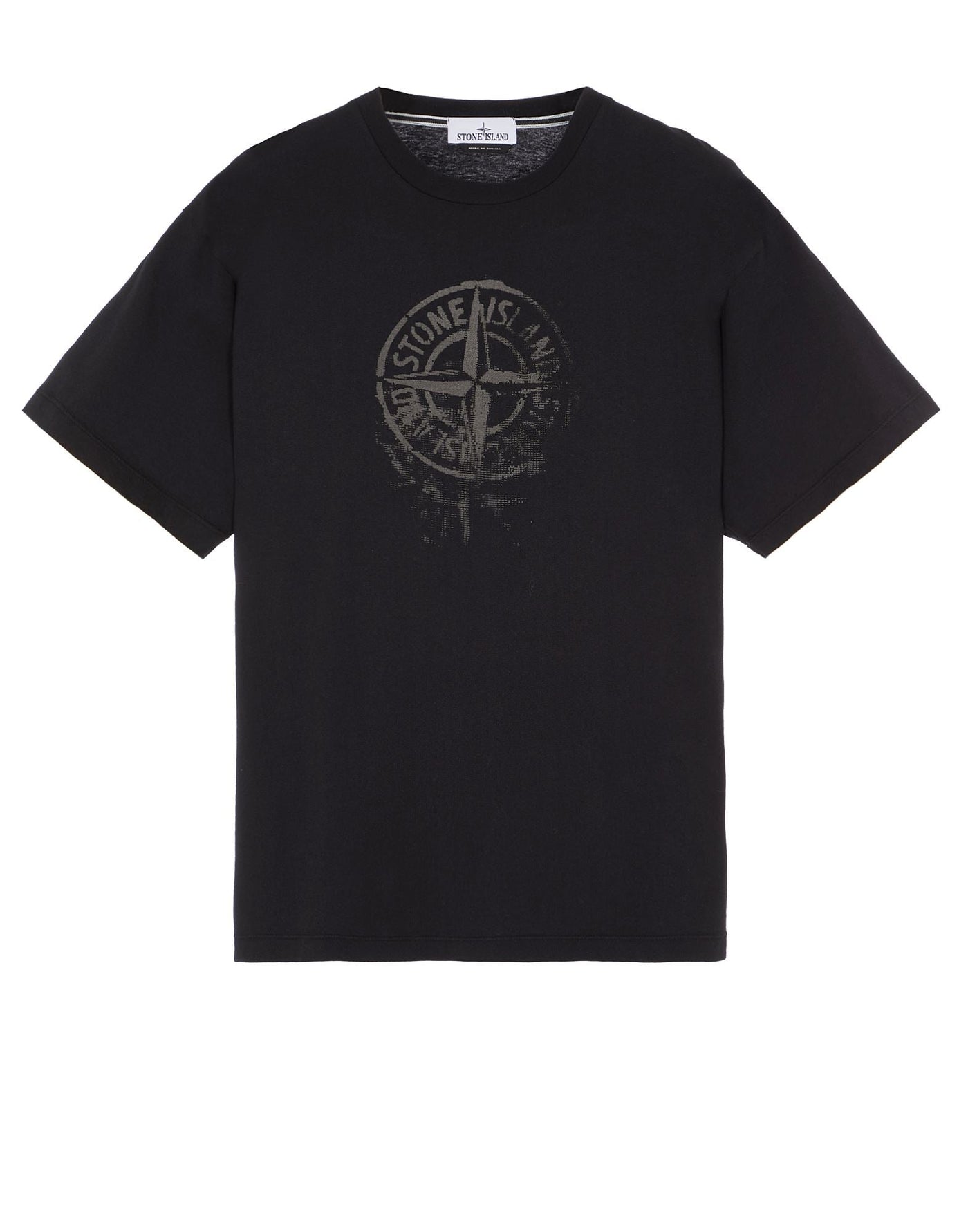 Stone Island - T Shirt black 2RC87 'REFLECTIVE ONE' PRINT - Lothaire