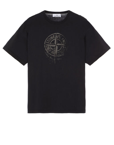 Stone Island - T Shirt black 2RC87 'REFLECTIVE ONE' PRINT - Lothaire
