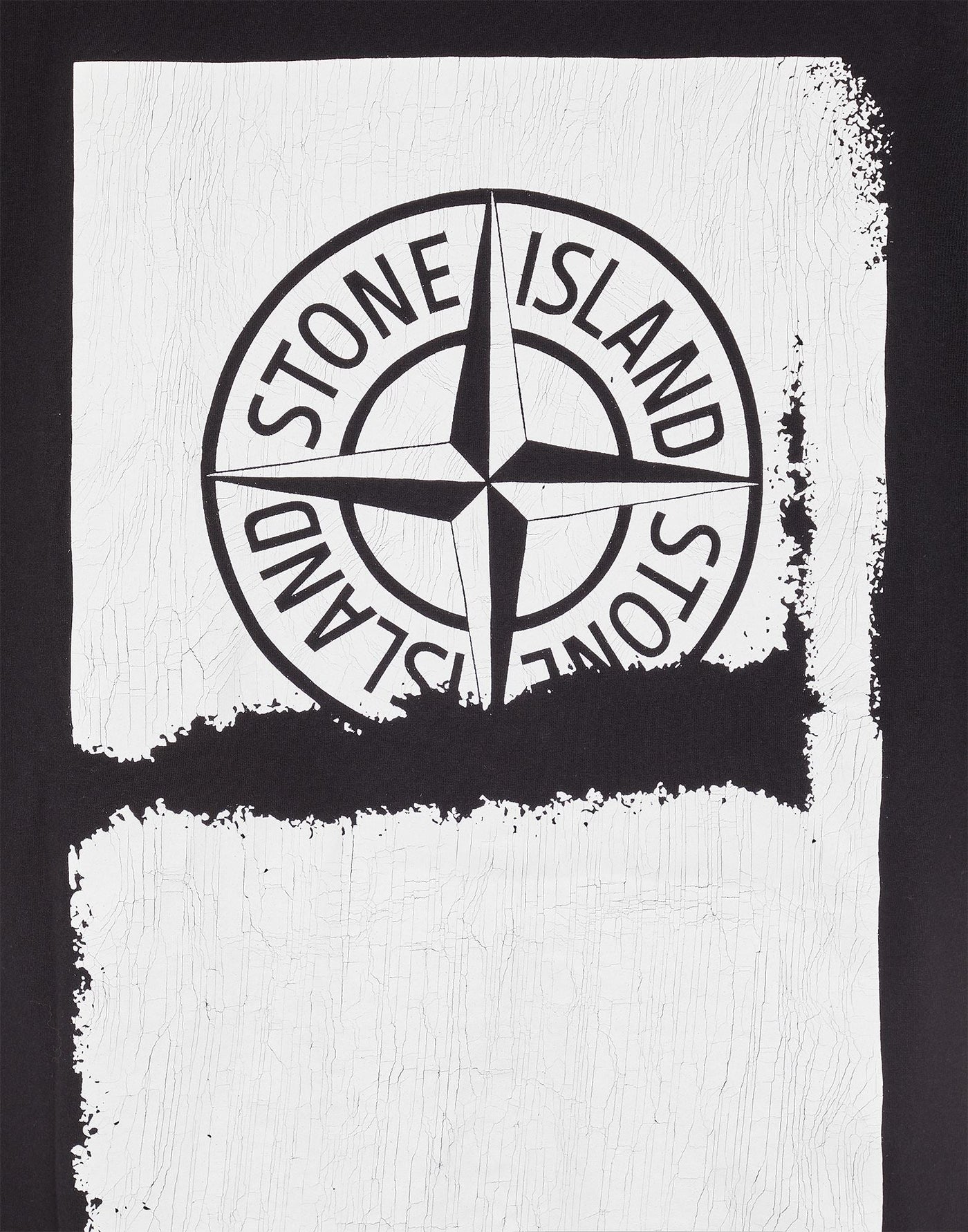 Stone Island - T-Shirt black 2RC89 'SCRATCHED PAINT ONE' PRINT - Lothaire