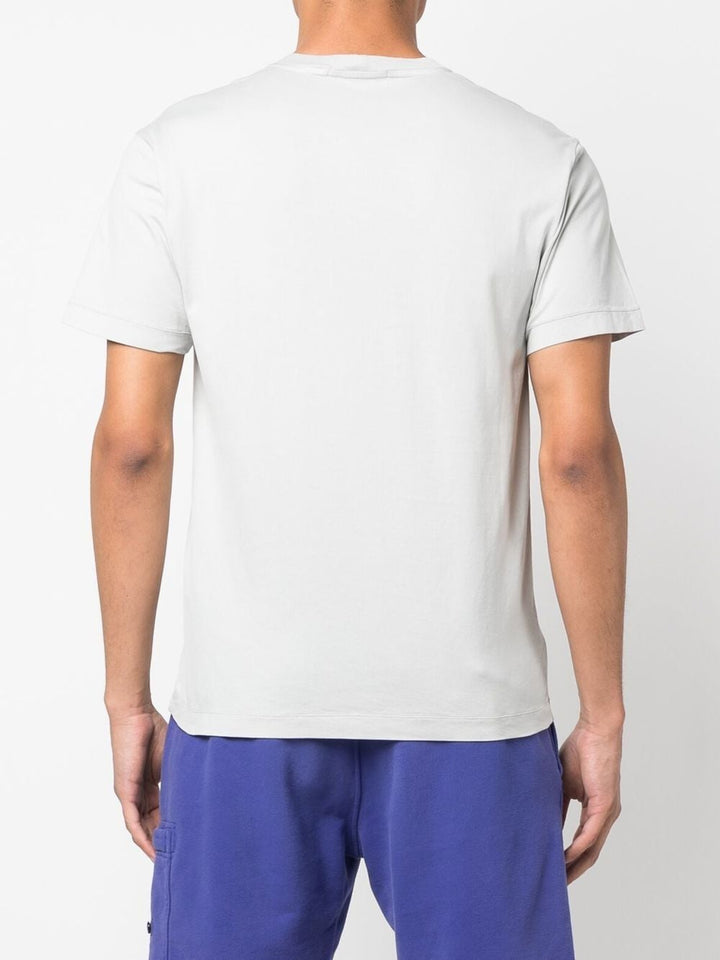 Stone Island T-shirt blanc en coton à motif compass - Lothaire boutiques