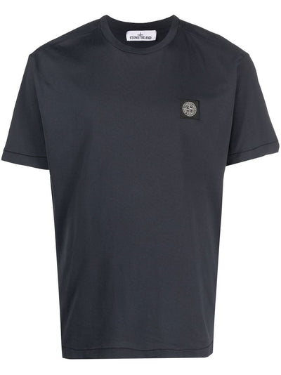 Stone Island T-shirt bleu à patch logo compass - Lothaire boutiques