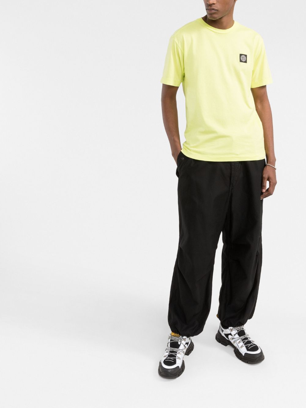 Stone Island T-shirt Limone en coton à motif compass - Lothaire boutiques