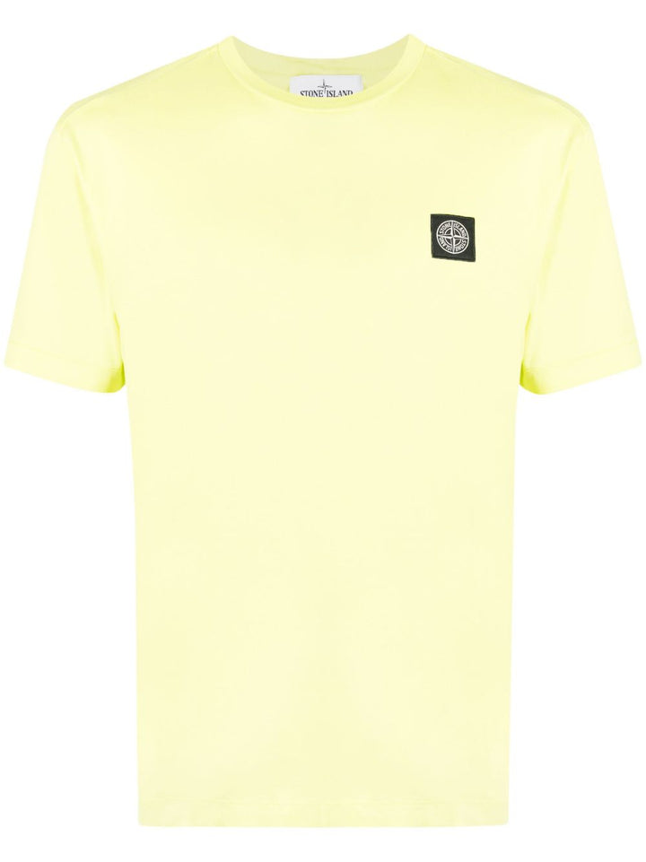 Stone Island T-shirt Limone en coton à motif compass - Lothaire boutiques