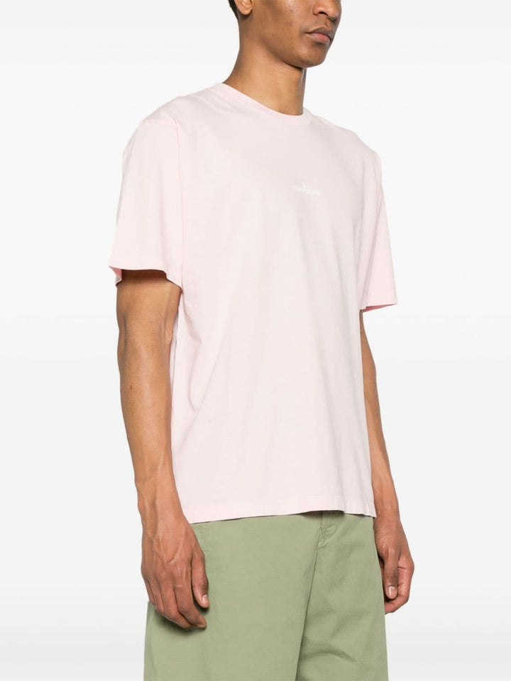Stone Island - T Shirt rose 2RC89 'SCRATCHED PAINT ONE' PRINT - Lothaire