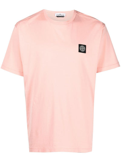Stone Island T-shirt rose en coton à motif compass - Lothaire boutiques