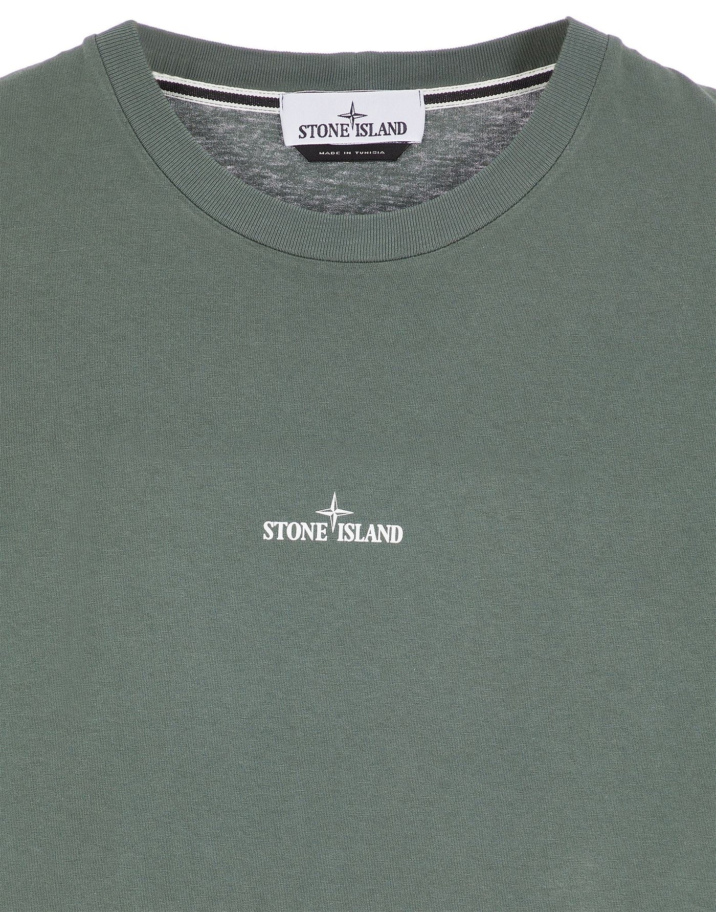 Stone Island - T Shirt vert 2RC89 'SCRATCHED PAINT ONE' PRINT - Lothaire