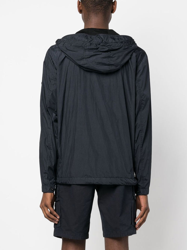 Stone Island Veste à capuche Navy 40522 GARMENT DYED CRINKLE REPS NY - Lothaire