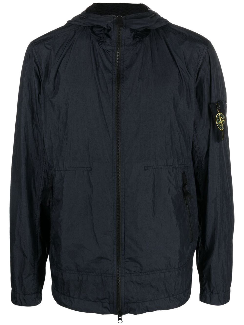 Stone Island Veste à capuche Navy 40522 GARMENT DYED CRINKLE REPS NY - Lothaire