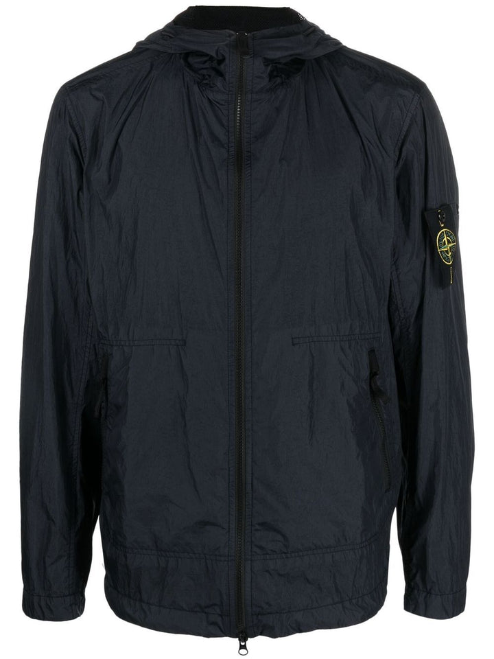 Stone Island Veste à capuche Navy 40522 GARMENT DYED CRINKLE REPS NY - Lothaire