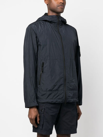 Stone Island Veste à capuche Navy 40522 GARMENT DYED CRINKLE REPS NY - Lothaire