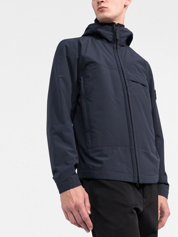 Stone Island Veste bleu à patch compass - Lothaire boutiques