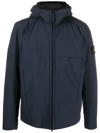 Stone Island Veste bleu à patch compass - Lothaire boutiques