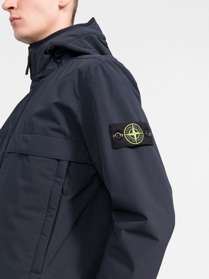 Stone Island Veste bleu à patch compass - Lothaire boutiques