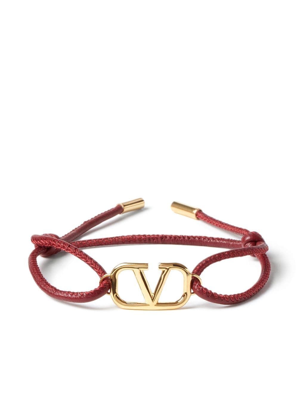 Valentino Garavani Bracelet à détail VLogo Signature en cuir - Lothaire
