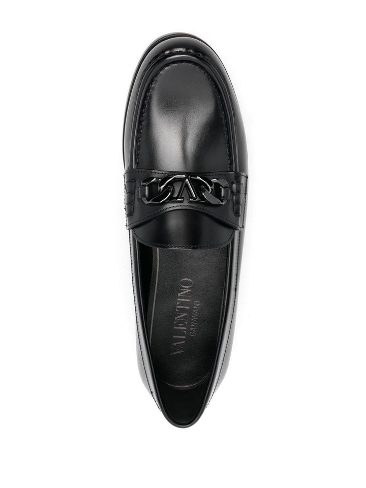 Valentino Garavani Mocassins à plaque VLogo - Lothaire boutiques