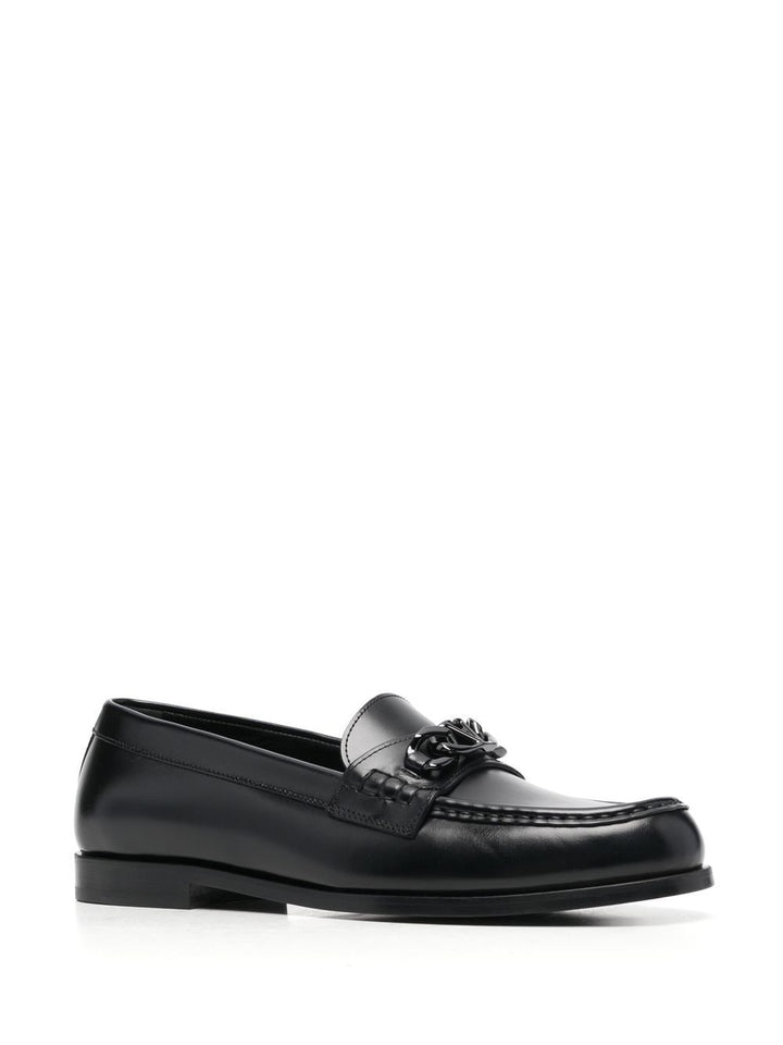 Valentino Garavani Mocassins à plaque VLogo - Lothaire boutiques