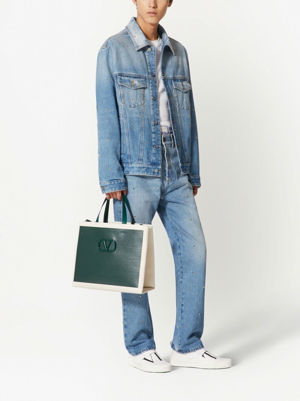 Valentino Garavani Sac cabas à détail VLOGO Signature - Lothaire