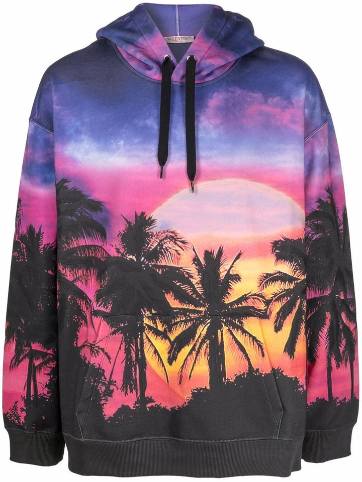 Valentino Hoodie à imprimé Palmscape - Lothaire boutiques