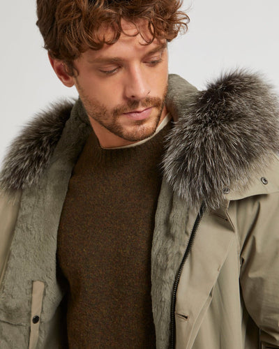 Yves Salomon Parka Iconique en coton mélangé & Fourrure - Lothaire